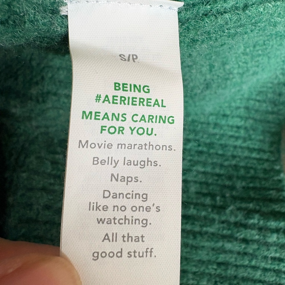 Aerie Forest Green Cable Knit Sweater - Picture 4 of 4
